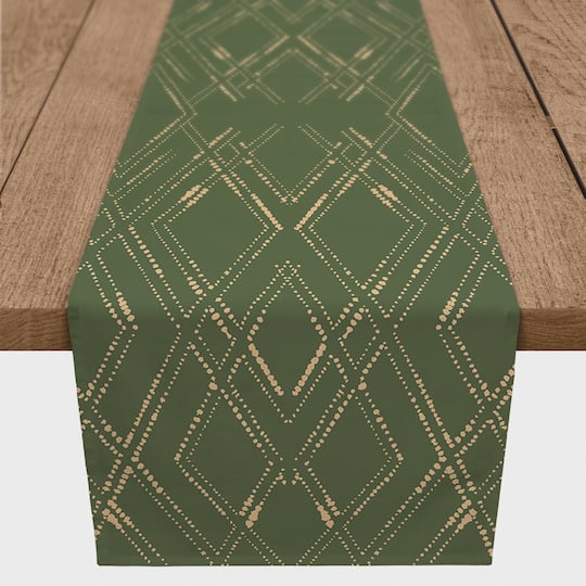 72" Diamond Cotton Twill Runner